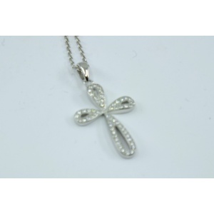 Silver Infinity Cross Pendant