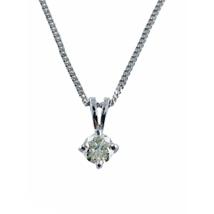 White gold diamond pendant