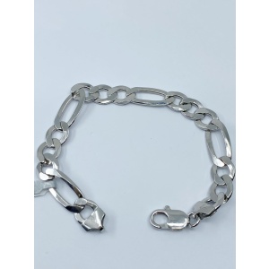 Silver Figaro Bracelet