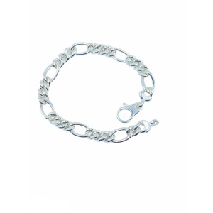 Silver Figaro Bracelet