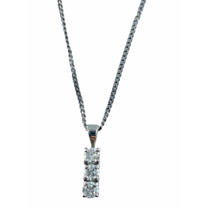 3 stone diamond pendant