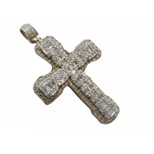 Silver Cupid Zirconia Cross