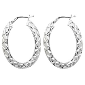 Silver Pattern Hoops