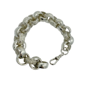 Silver patterned Bracelet